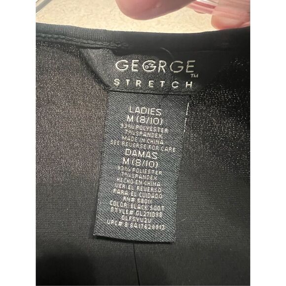 George Classic Wrap 3/4 sleeve Low V Dress Sz M (8-10) NWT - Picture 3 of 7